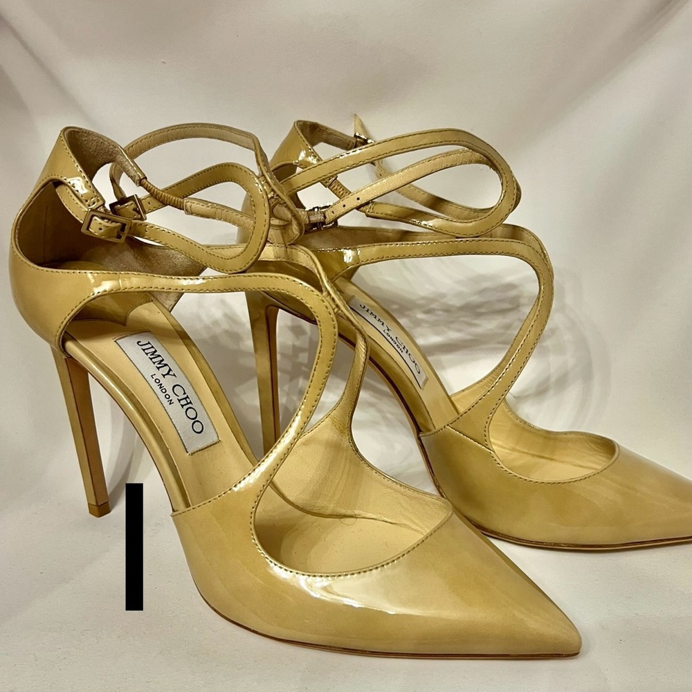 Jimmy Choo Strap Patent Leather Nude